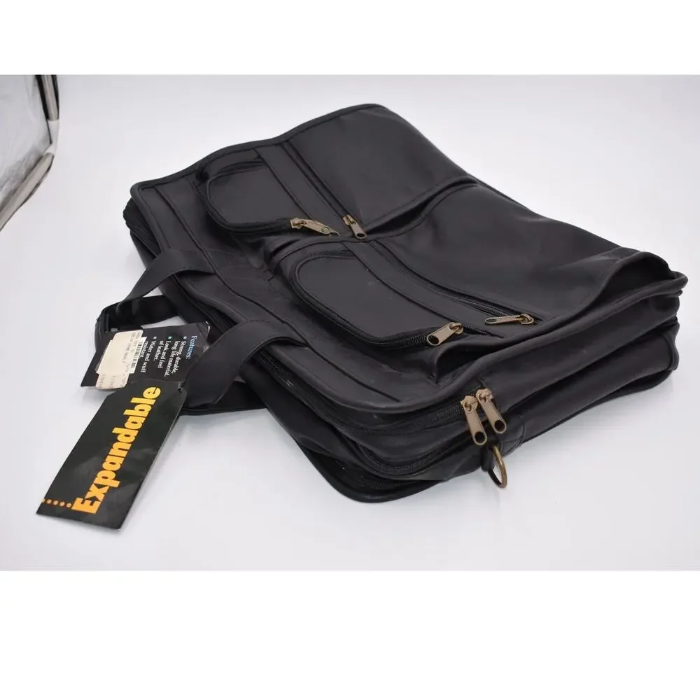 Expandable Black Briefcase NWT -- DuraTec -- 16.5
